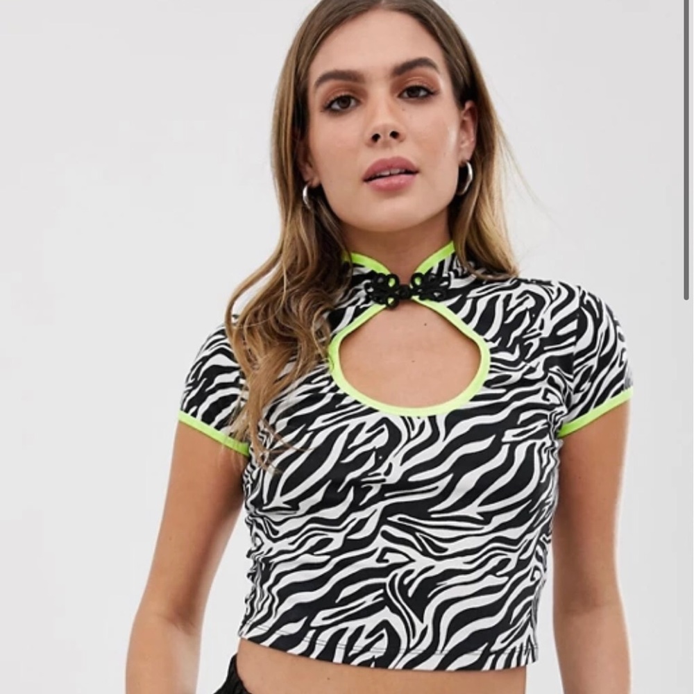 Asia mandarin collar top